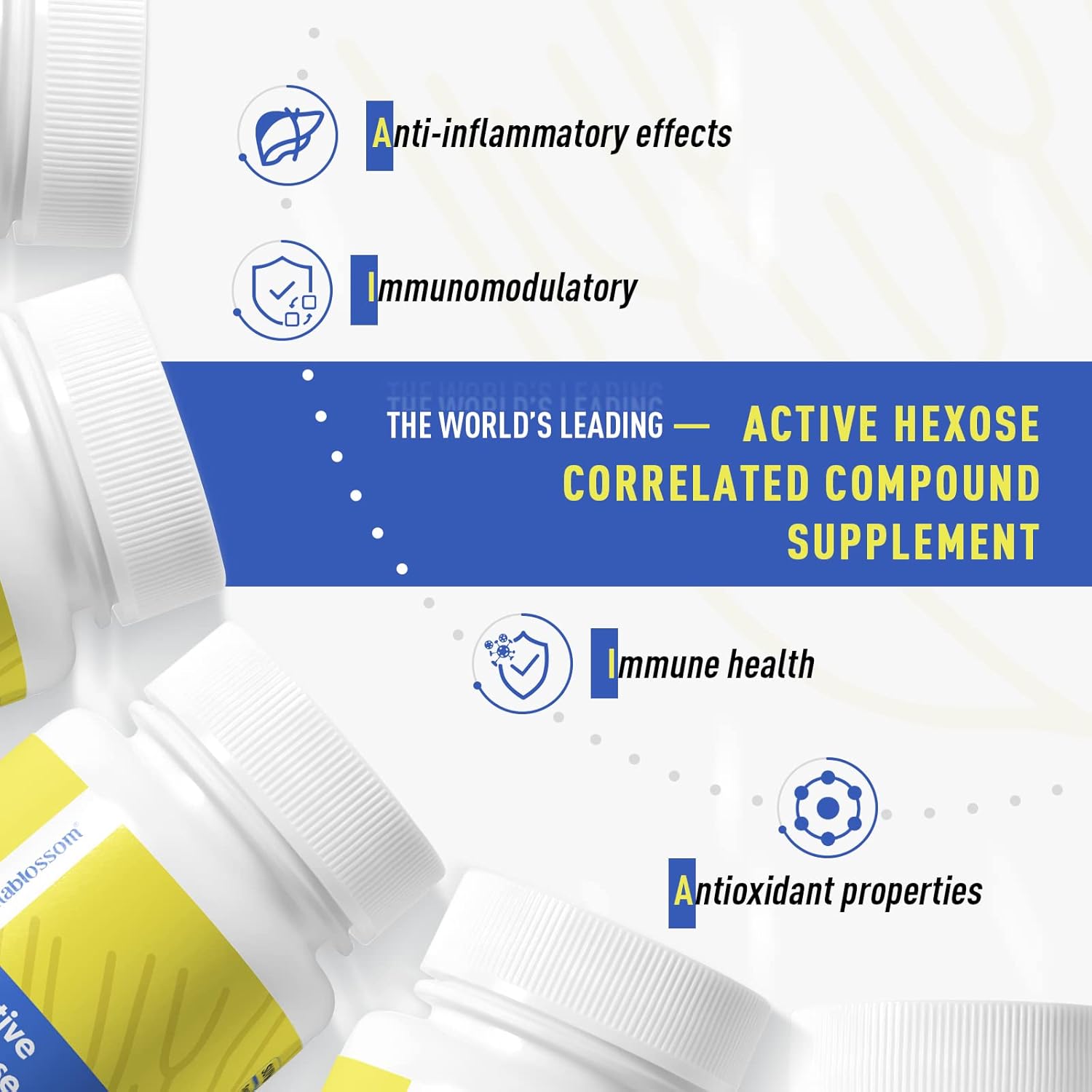 1500mg Vitablosom Active Hexose Correlated Compound Supplement - Immune & Liver Support - 90 Capsules