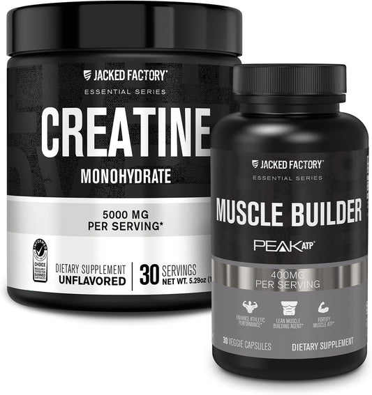 150g Creatine Monohydrate Powder for Muscle Growth & Strength - Muscle Builder with PeakATP (30 Capsules)