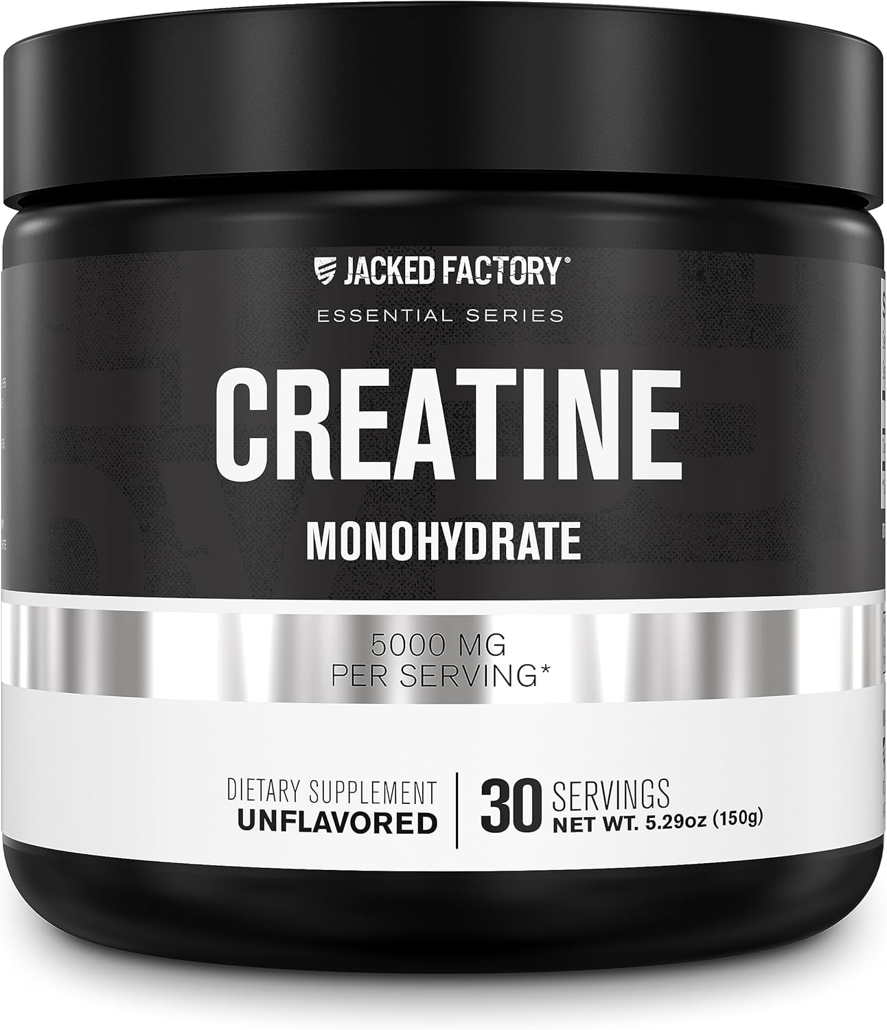 150g Jacked Factory Creatine Monohydrate Powder - Muscle Growth, Strength, Energy, Performance - 30 Servings