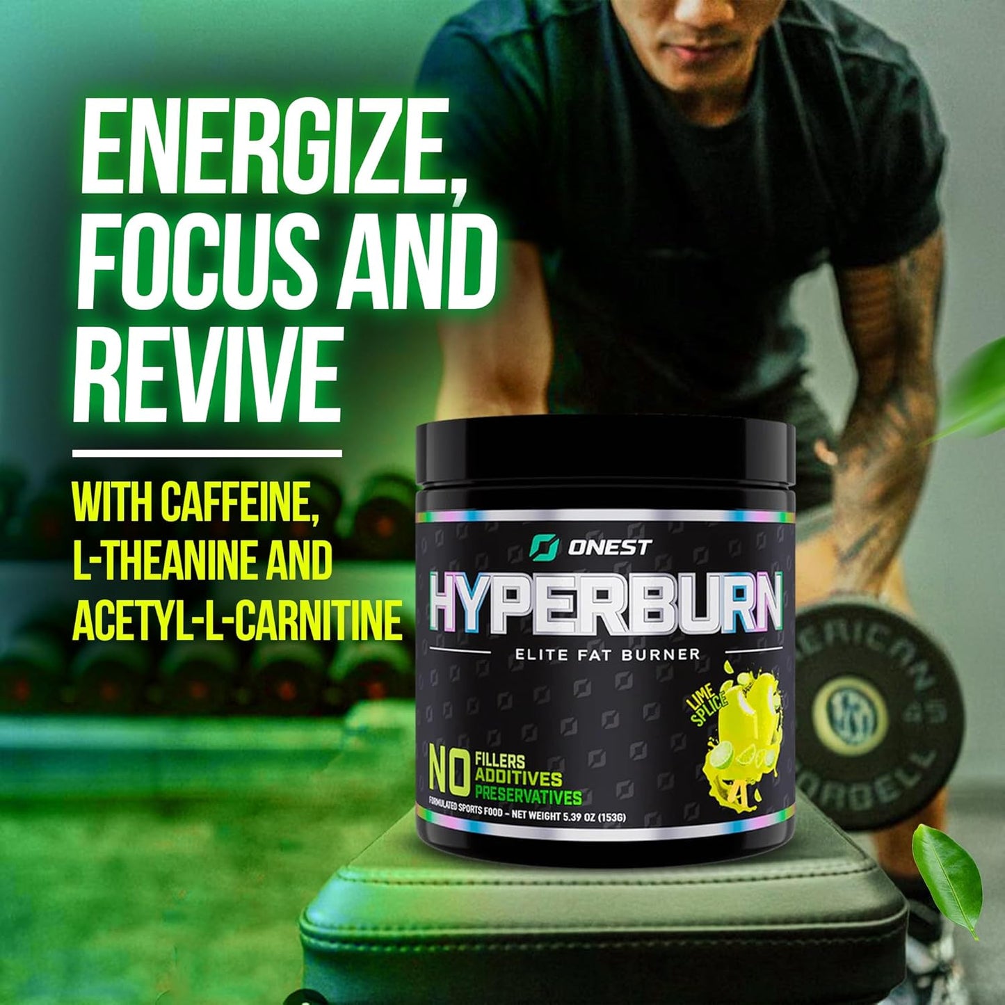 153g ONEST Hyperburn Thermogenic Powder - 30 Servings for Enhanced Energy & Performance Support