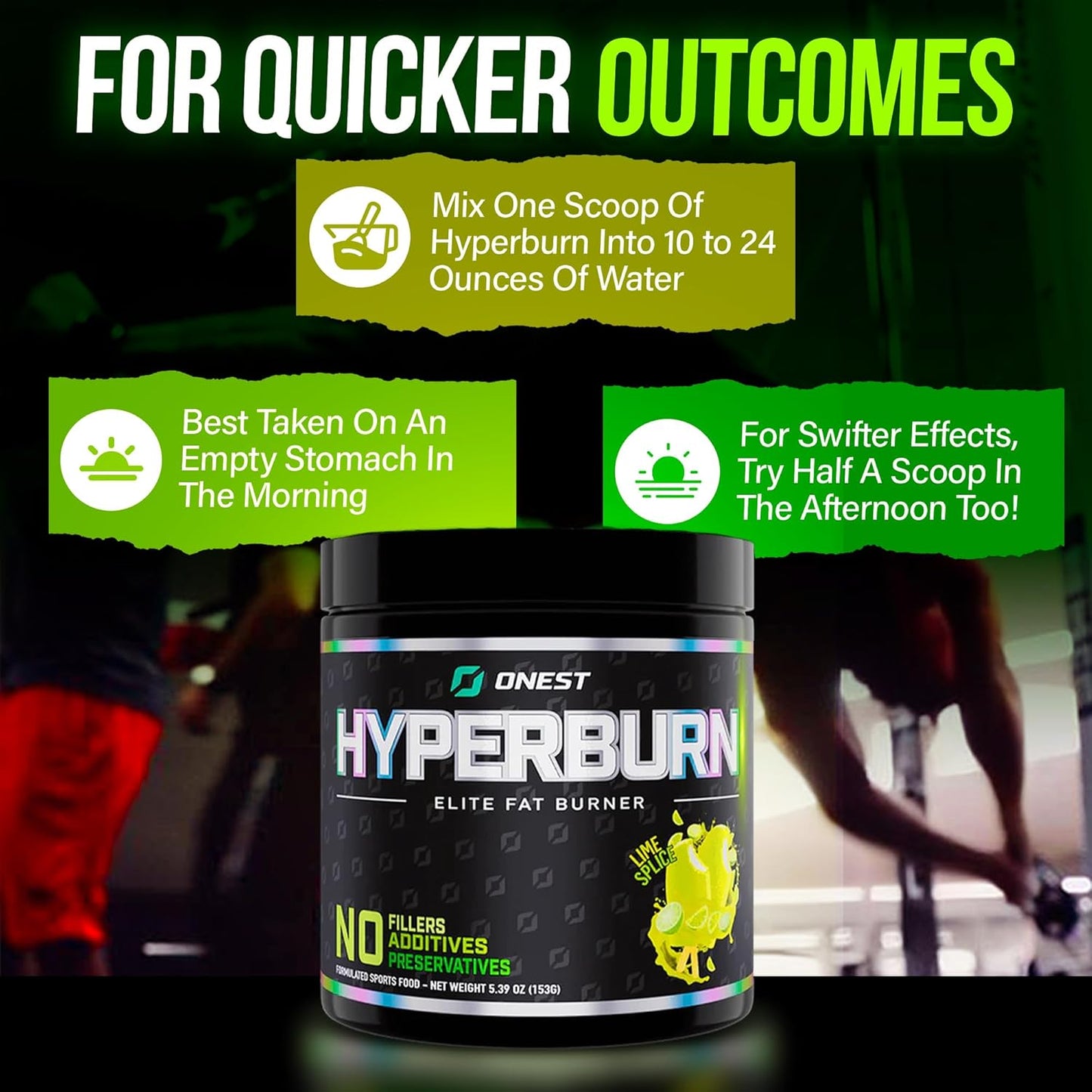 153g ONEST Hyperburn Thermogenic Powder - 30 Servings for Enhanced Energy & Performance Support