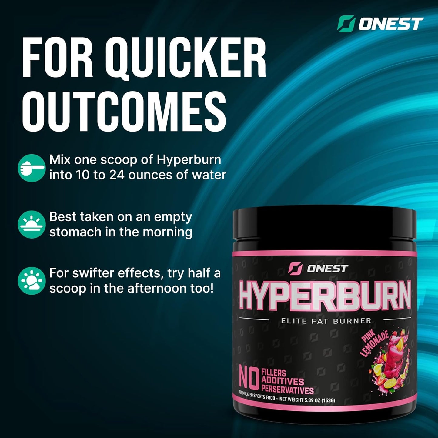153g ONEST Hyperburn Thermogenic Powder: Enhanced Energy & Performance Support Supplement - 30 Servings