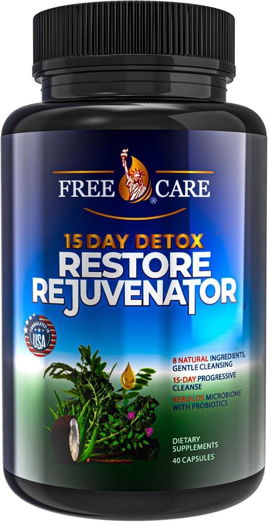 15+5 Day FreeCare Colon Cleanse Upgrade for Women & Men - Advanced Gut Detox with Natural Laxatives & Probiotics