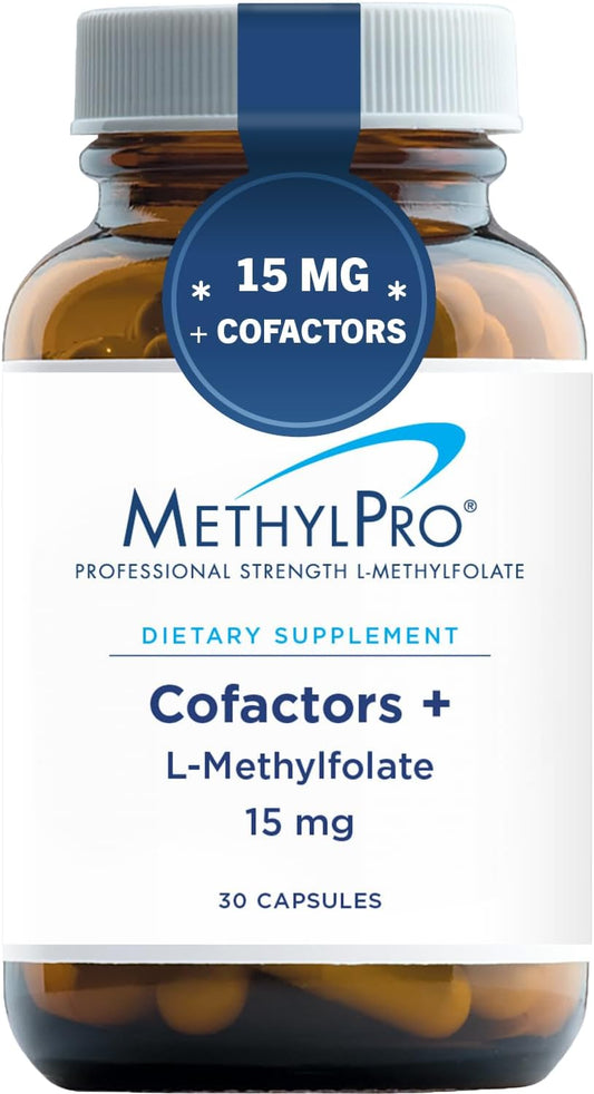 15mg MethylPro L-Methylfolate with Magnesium, Vitamin B6 & B12 - Optimal Metabolism & Homocysteine Support (30 Caps)