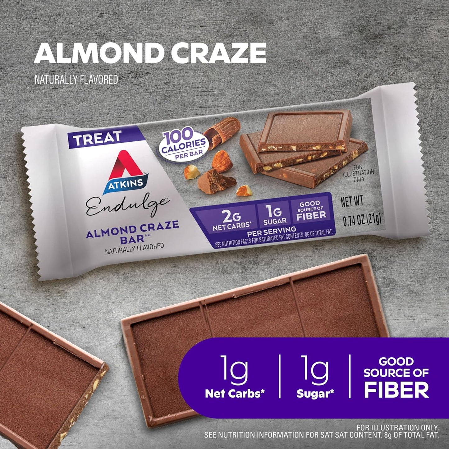 16 Count Atkins Endulge Almond Craze Bars & 5 Count Chocolate Crème Protein Wafer Crisps Bundle