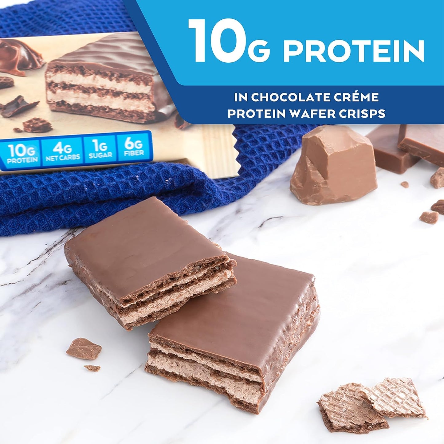 16 Count Atkins Endulge Almond Craze Bars & 5 Count Chocolate Crème Protein Wafer Crisps Bundle