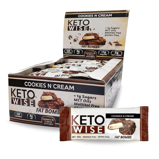 16 Count Keto Wise Cookies N Cream Fat Bombs - Pack of 1