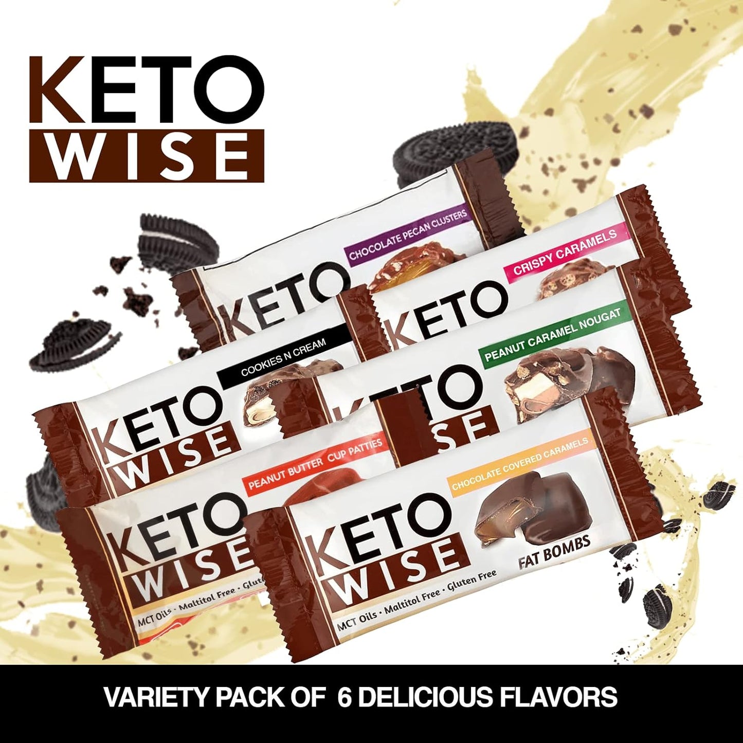 16 Count Keto Wise Cookies N Cream Fat Bombs - Pack of 1