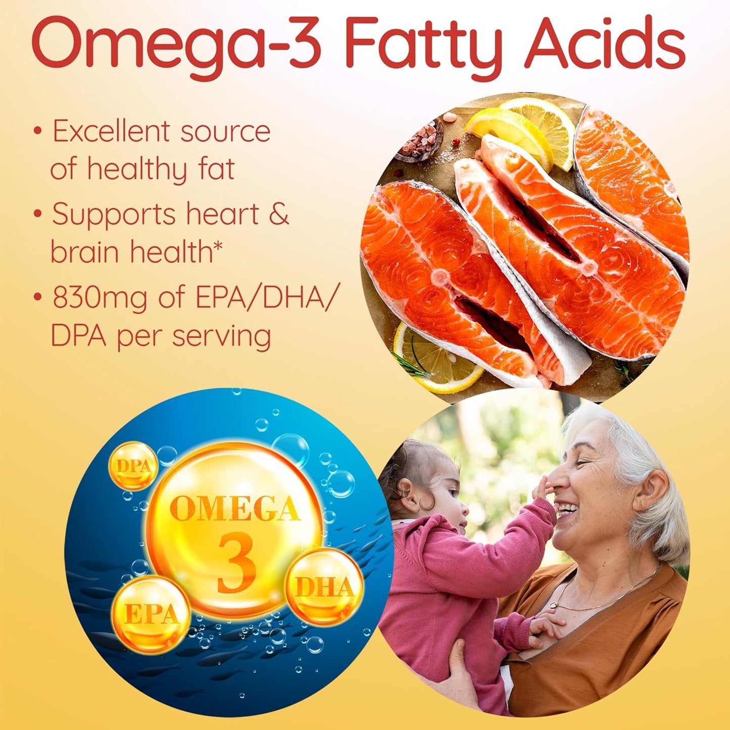 16 fl oz Omega-3 Fish Oil Smoothie for Heart & Brain Health - Dairy & Sugar Free Mango Flavor