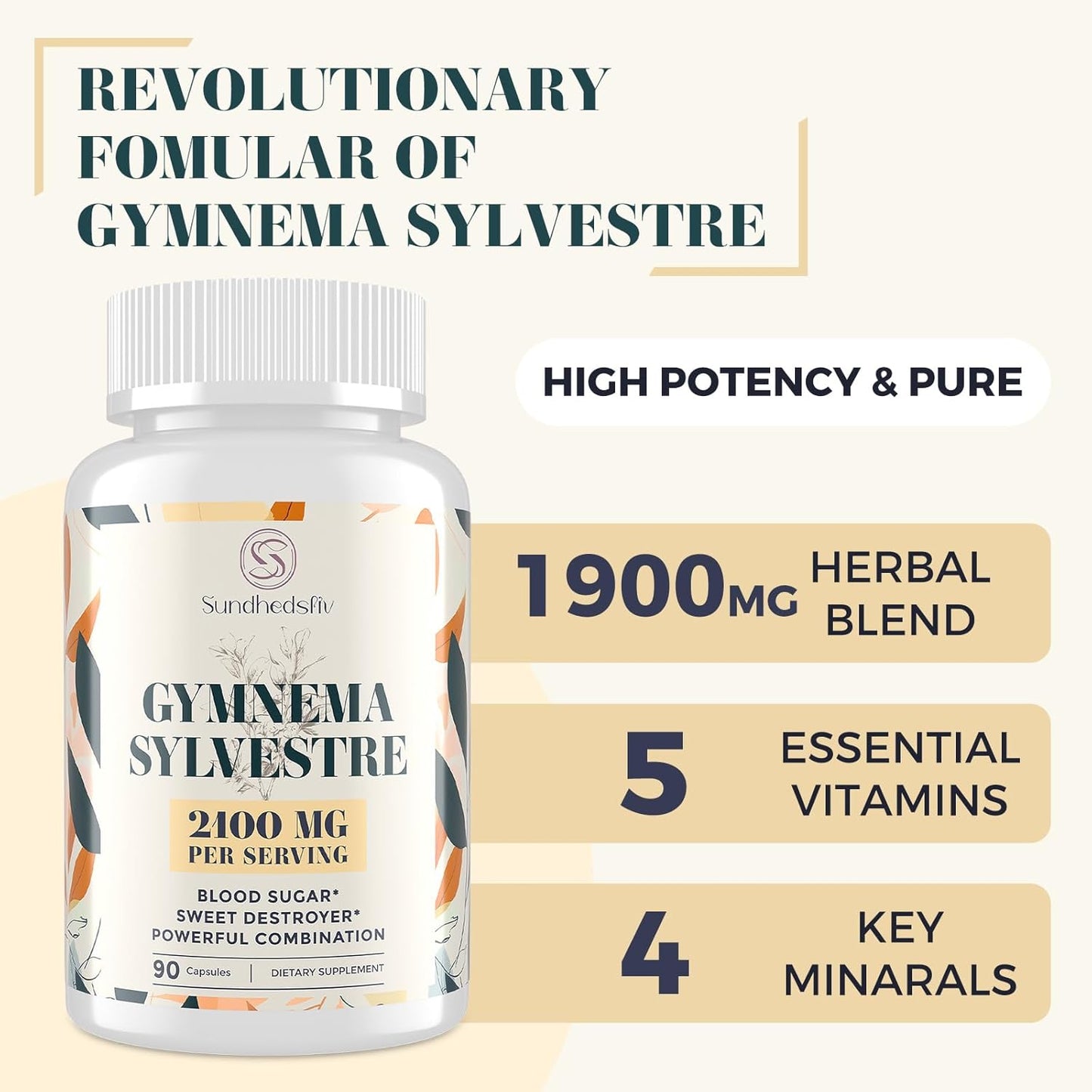 16-in-1 Blood Sugar Support Supplement with Gymnema Sylvestre, Berberine, Cinnamon, Bitter Melon - 2100MG - Non-GMO - 90 Vegan Capsules