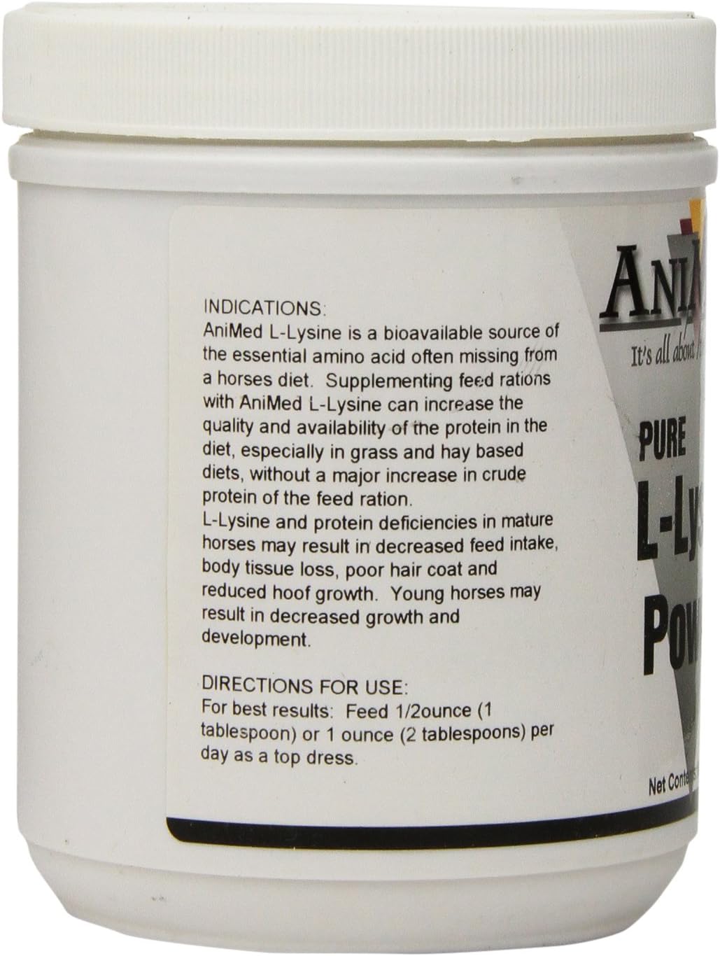 16-Ounce AniMed L-Lysine Supplement for Horses - Promotes Respiratory Health and Immune Function