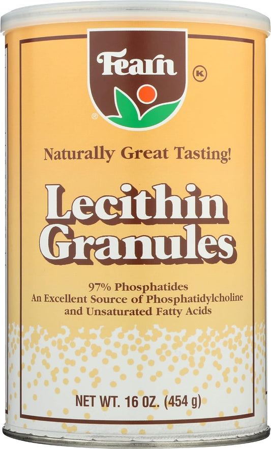 16 Ounce Fearn Natural Foods Lecithin Granules - Pure and Organic Supplement
