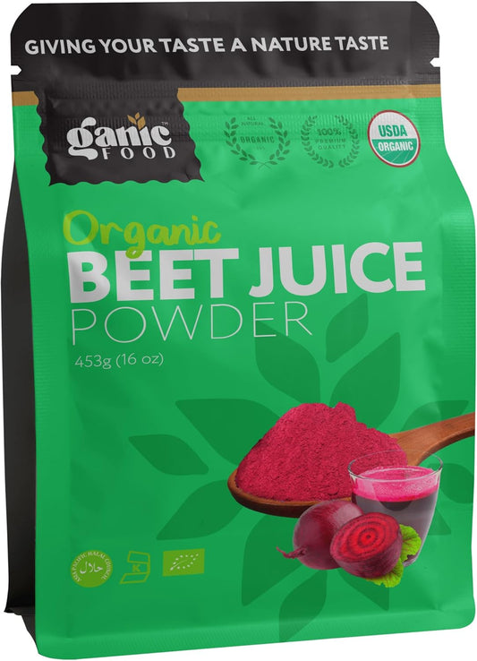 16 Ounces of Organic Beet Root Juice Powder by Ganic Food