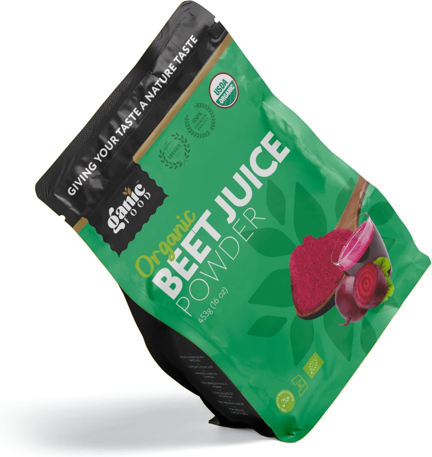 16 Ounces of Organic Beet Root Juice Powder by Ganic Food