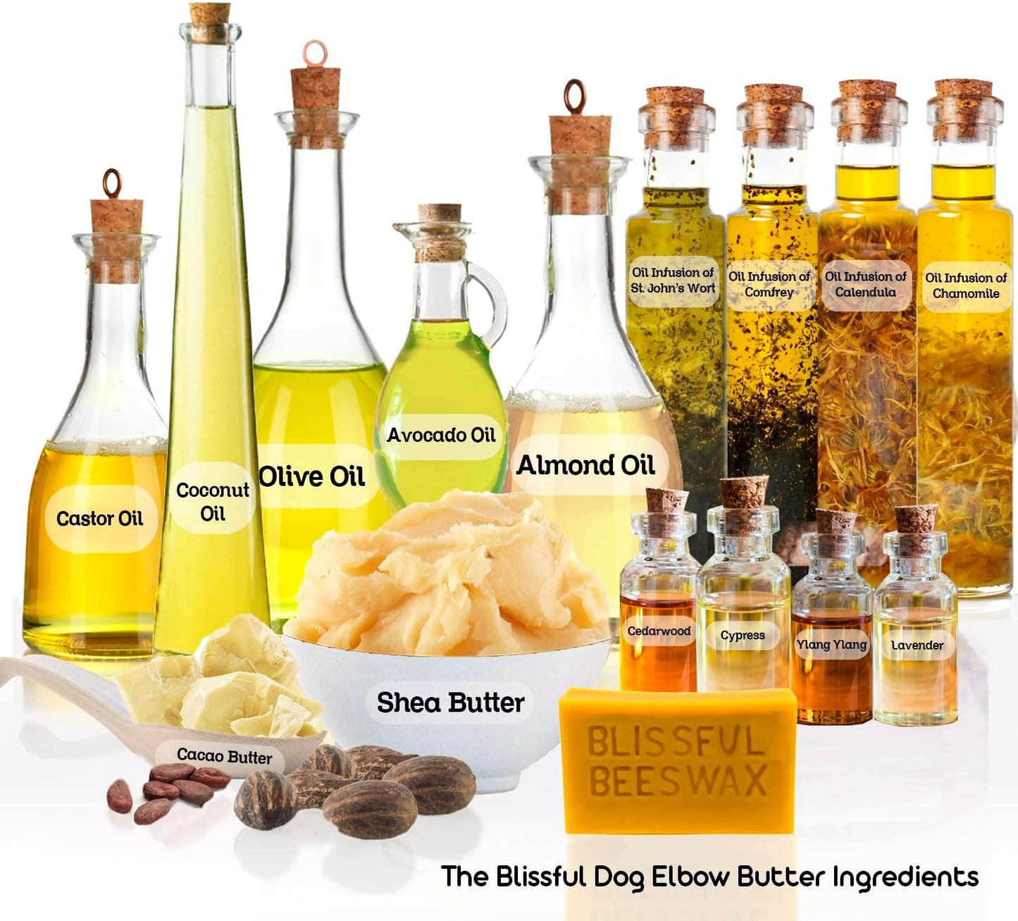 16 oz. Blissful Dog Elbow Butter: Moisturizing Balm for Dry, Cracked Elbows, Lick-Safe Dog Moisturizer