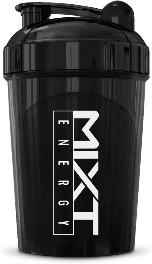 16 oz BPA-Free Black Shaker Bottle with Lid Mixing Technology by MIXT Energy