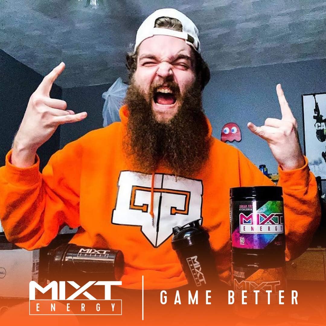 16 oz BPA-Free Black Shaker Bottle with Lid Mixing Technology by MIXT Energy