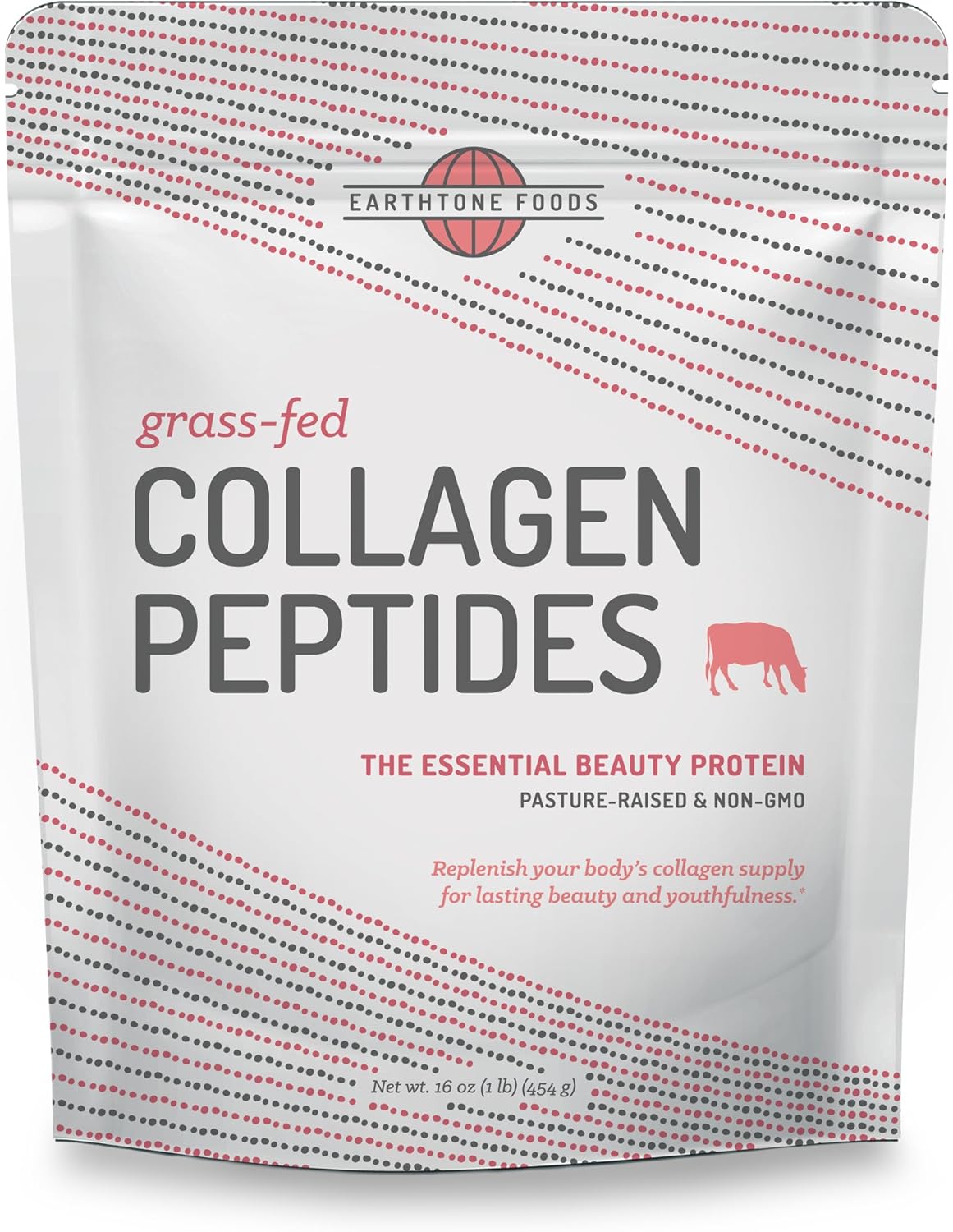 16 oz EARTHTONE Collagen Peptides Powder - Paleo-Friendly Grass-Fed Protein