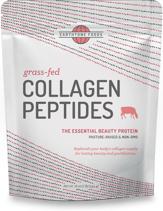 16 oz EARTHTONE Collagen Peptides Powder - Paleo-Friendly Grass-Fed Protein