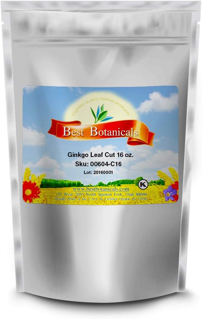 16 oz Ginkgo Leaf Cut by Best Botanicals - Premium Quality Botanical Ingredient for Herbal Remedies