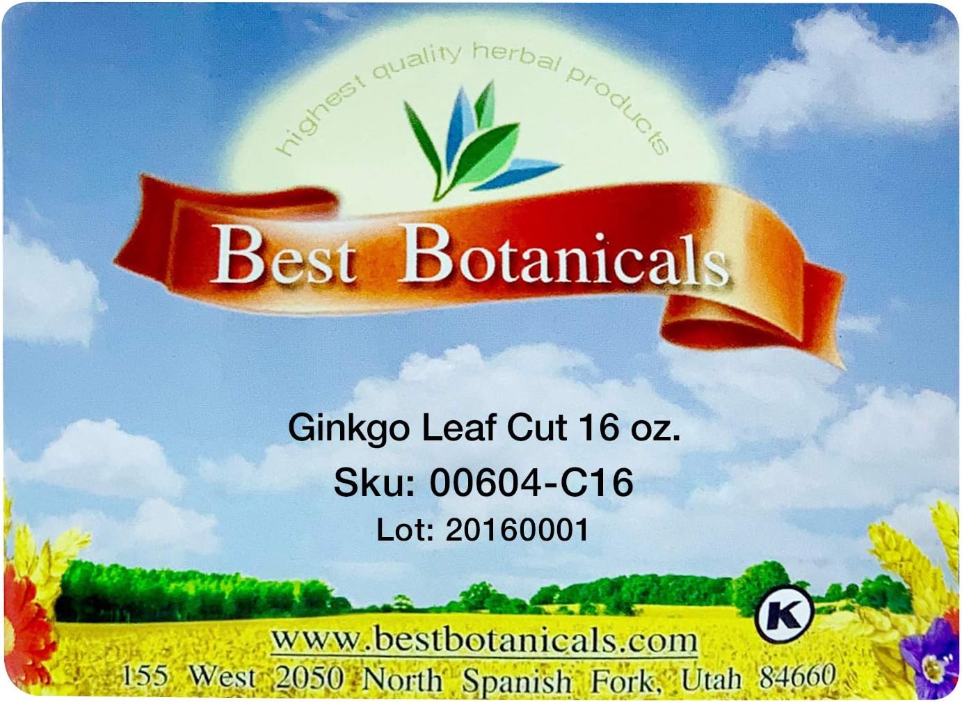 16 oz Ginkgo Leaf Cut by Best Botanicals - Premium Quality Botanical Ingredient for Herbal Remedies