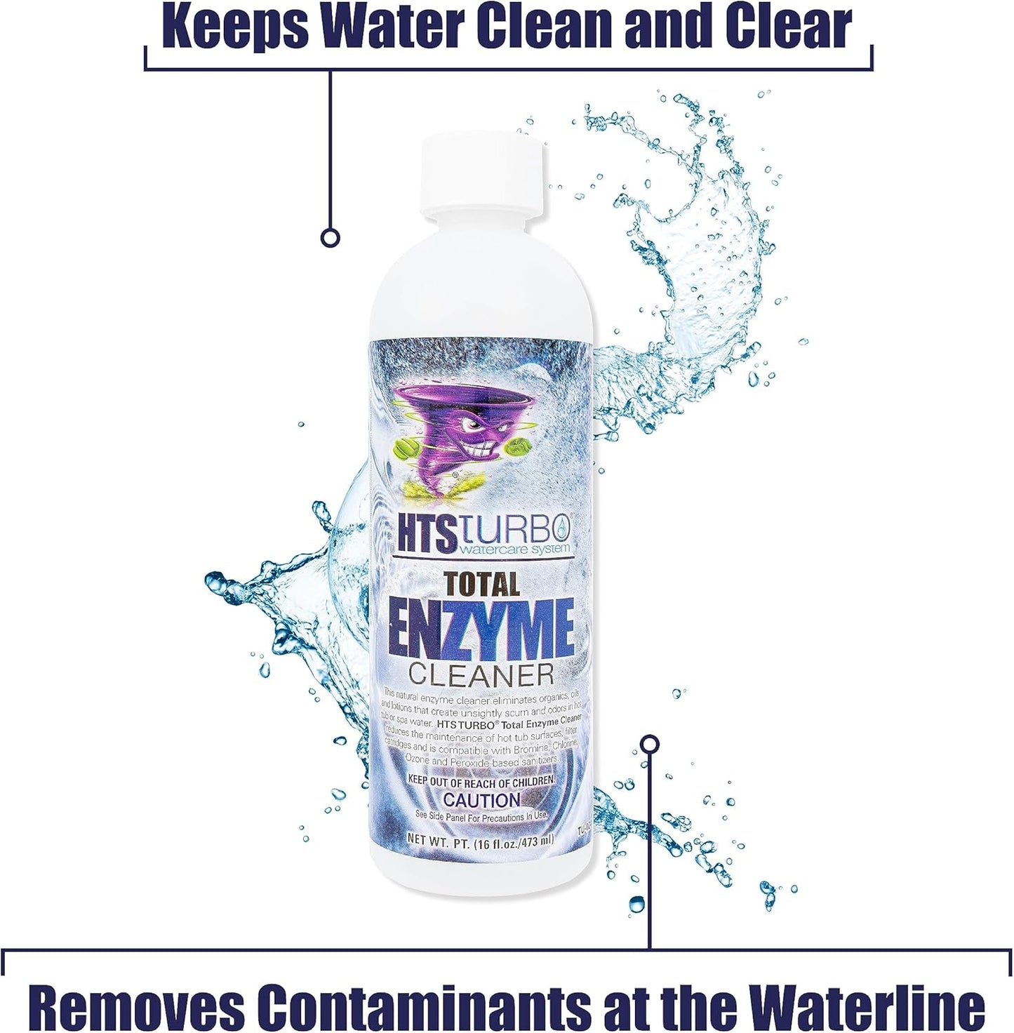 16 oz. HTS Turbo Total Enzyme for Hot Tubs and Spas - Powerful Enzymatic Cleaner