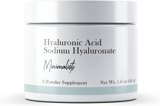 1.6 oz Hyaluronic Acid Powder Supplement - Sodium Hyaluronate for Minimalist Skincare