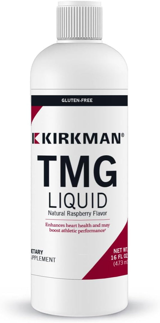 16 oz Kirkman Liquid TMG Supplement - Supports Serotonin & Methylation - Natural Raspberry Flavor - High Quality Formula