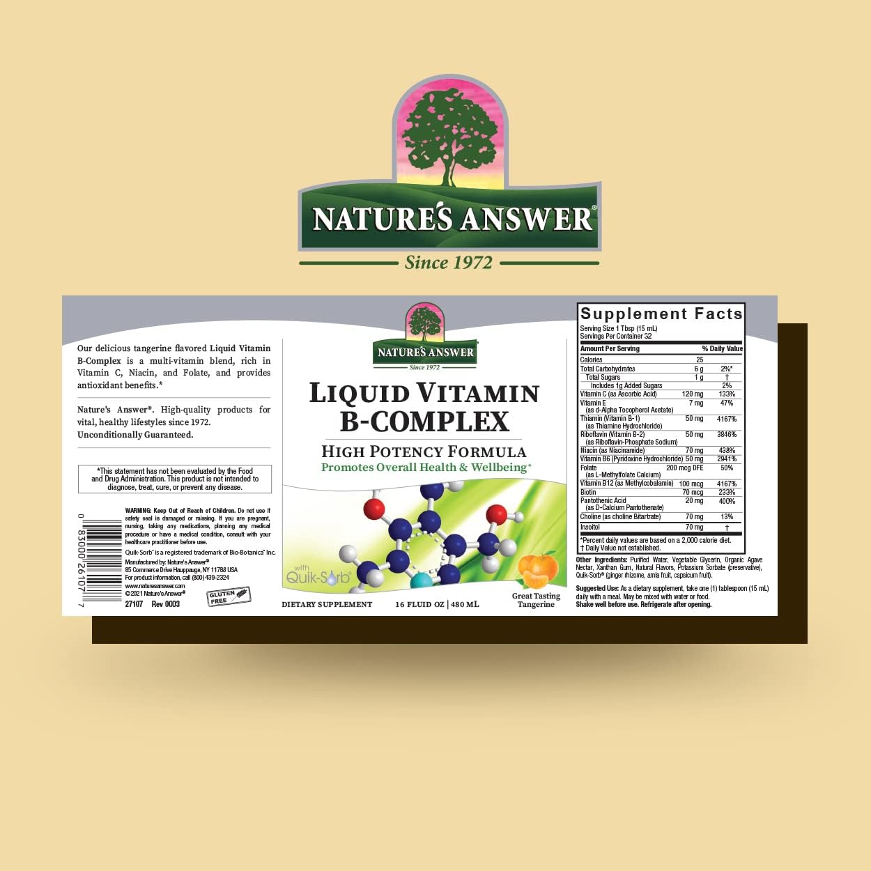 16 oz Liquid Vitamin B Complex | Supports Immune System, Stress Relief & Energy | Natural Formula for Health