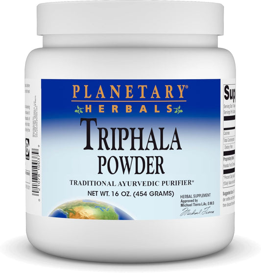 16 oz. of Planetary Herbals Triphala Powder - Natural Herbal Supplement for Wellness