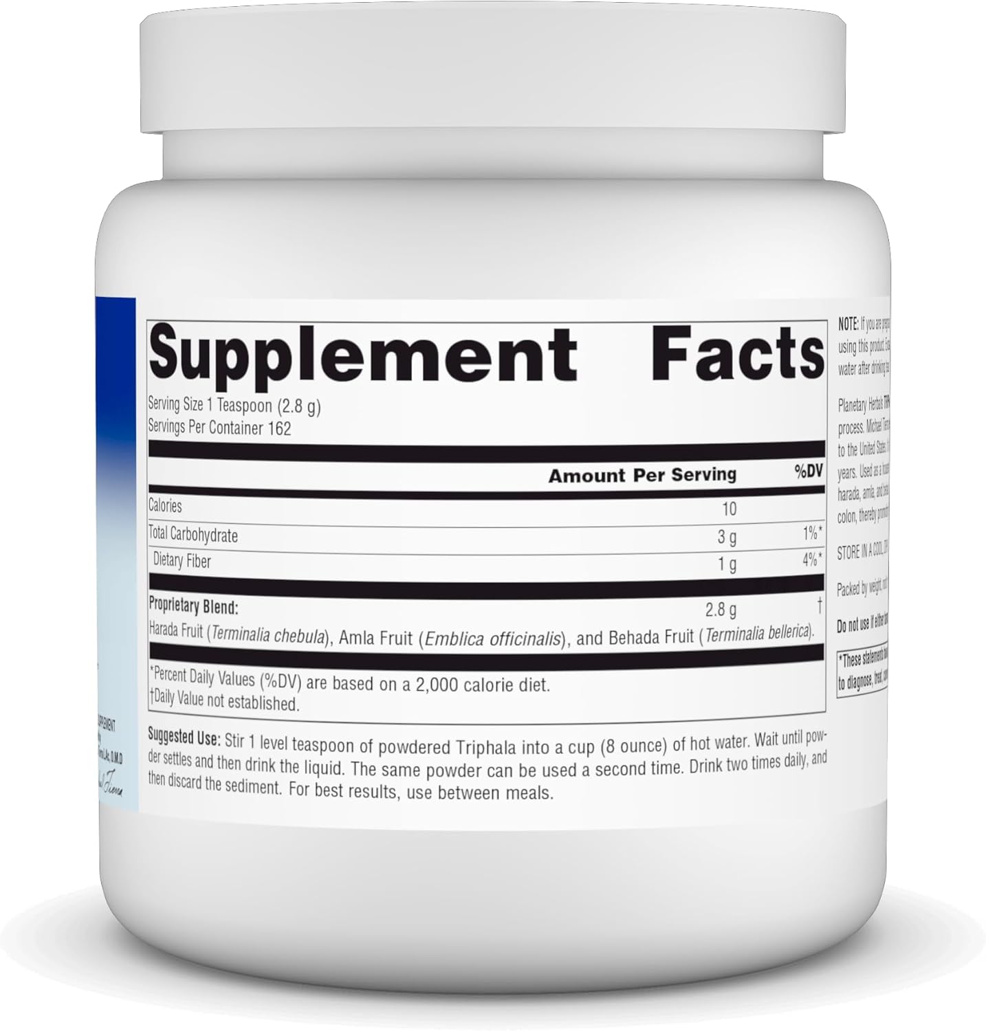 16 oz. of Planetary Herbals Triphala Powder - Natural Herbal Supplement for Wellness
