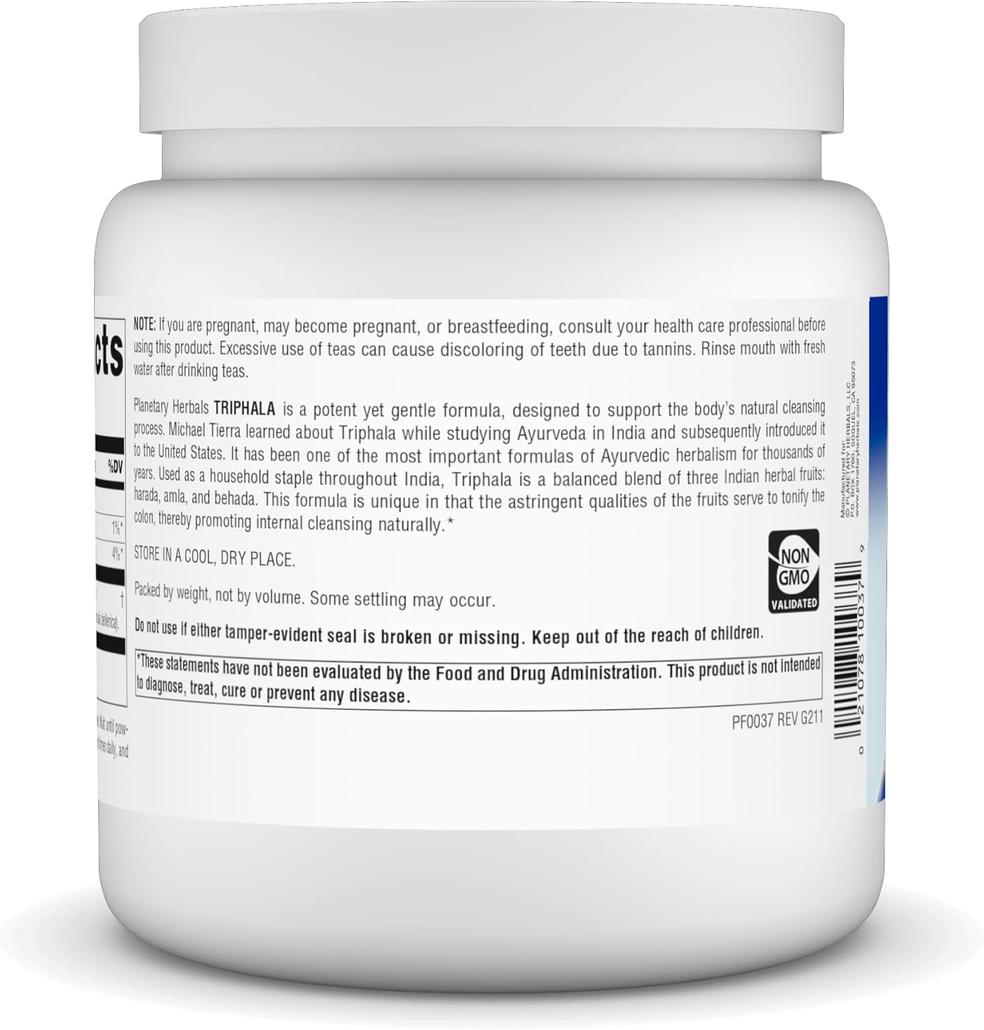 16 oz. of Planetary Herbals Triphala Powder - Natural Herbal Supplement for Wellness