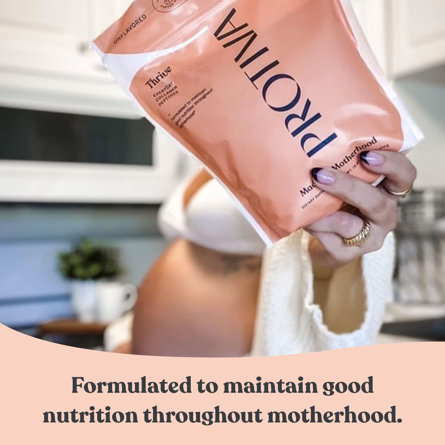 16 oz PROTIVA Thrive Collagen Powder for Women - Unflavored Peptide Powder, Clinically Safe for Pregnancy & Breastfeeding, Reduces Stretch Marks