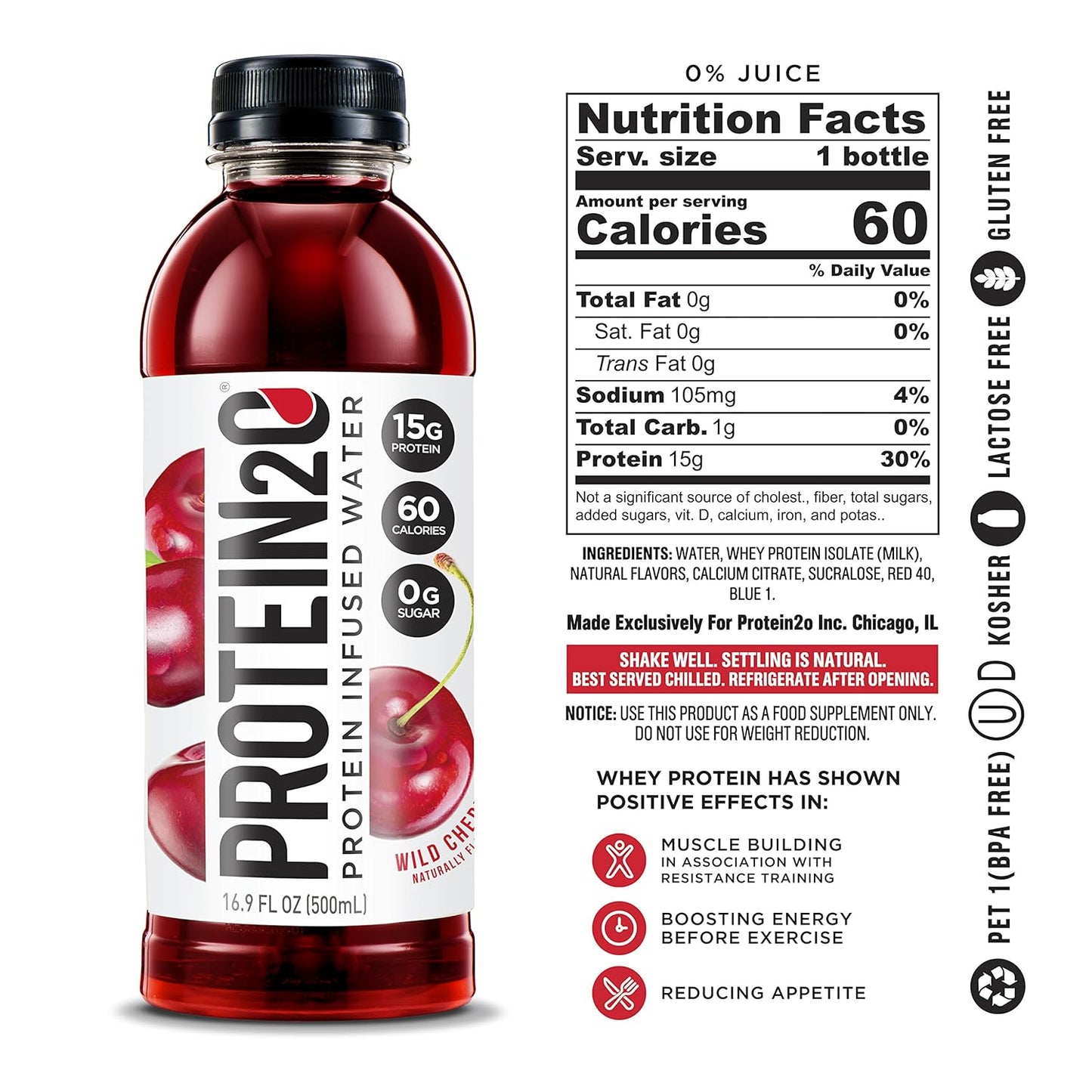 16 Pack Protein2o Whey Protein Infused Water Assortment