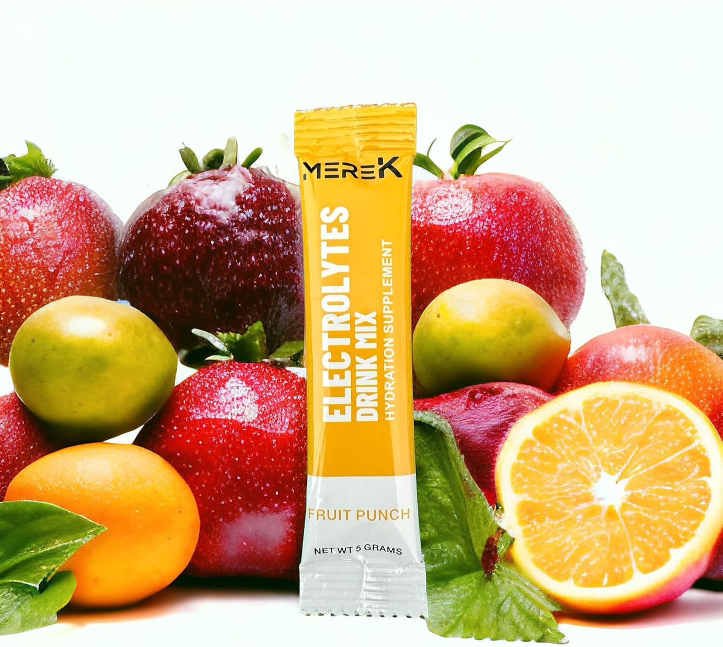 16 Sachets of mereK Electrolyte Hydration Powder Supplements - Easy Open Single-Serving Packets - Ideal for Workouts and Travel - Sugar-Free, Calorie-Free, Keto-Friendly