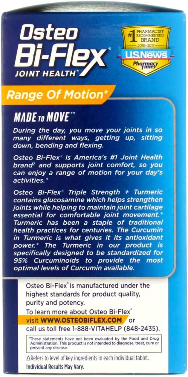 160 Total Caplets of Osteo Bi-Flex Triple Strength with Turmeric, Joint Health Supplement