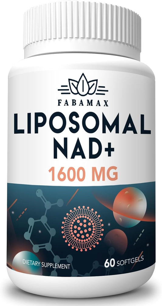 1600 mg Liposomal NAD Supplement for Aging Defense & Energy Boost - 60 Softgels
