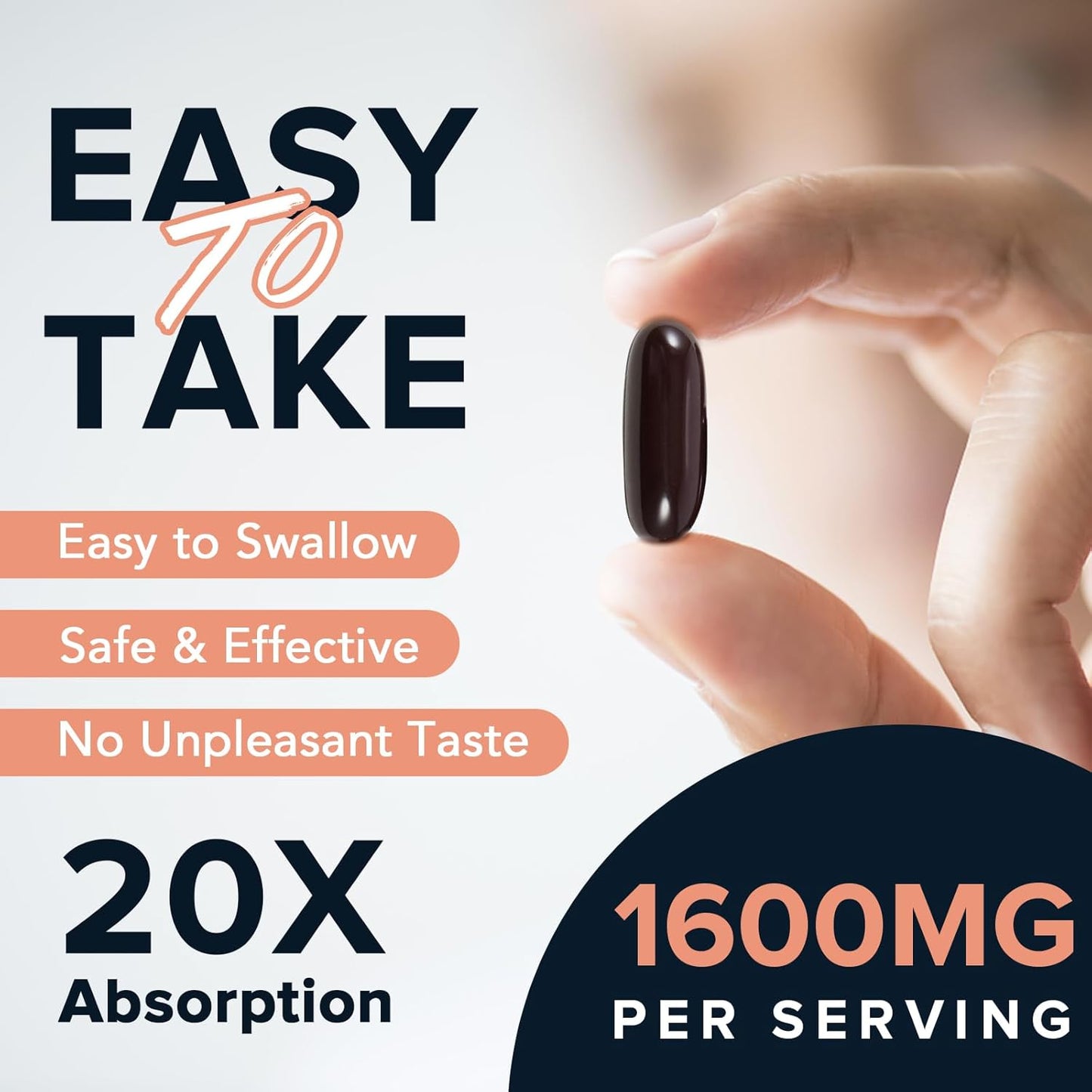 1600 mg Liposomal NAD Supplement for Aging Defense & Energy - 98% Pure NAD+ - Superior Absorption - Alternative to NR or NADH - 480 Softgels