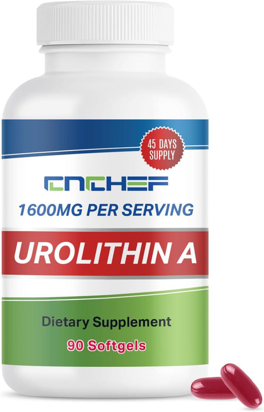 1600MG CNCHEF Urolithin A Supplement for Cellular Energy and Healthy Aging - 90 Softgels