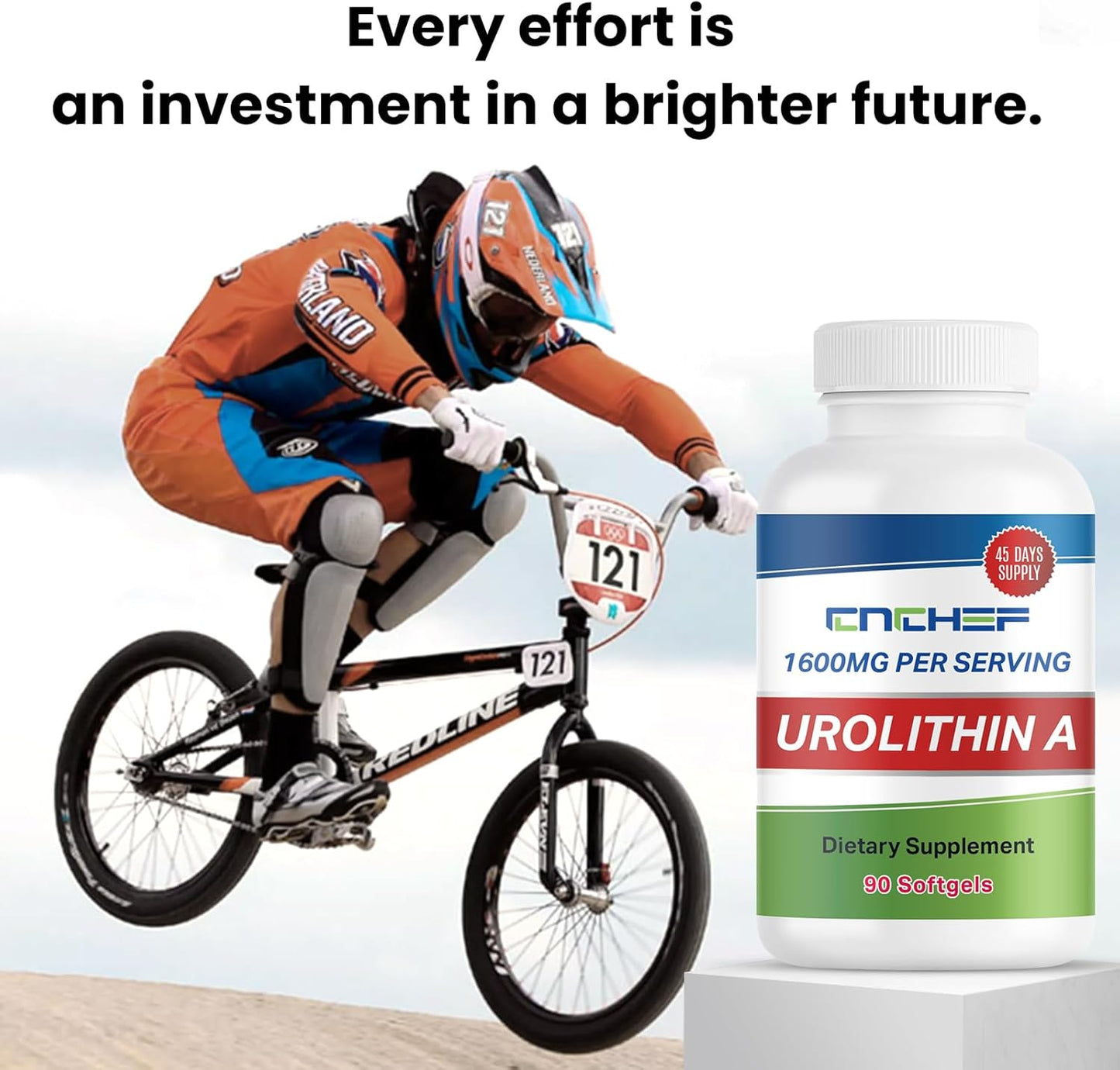 1600MG CNCHEF Urolithin A Supplement for Cellular Energy and Healthy Aging - 90 Softgels