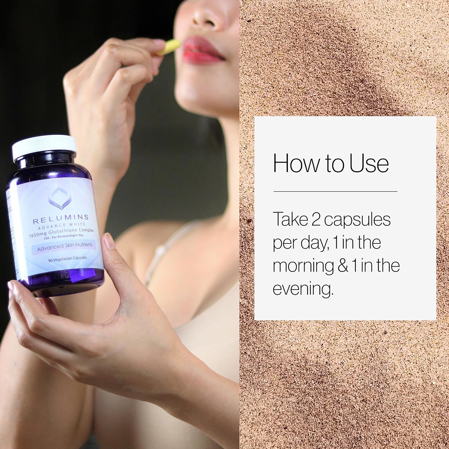 1650mg Glutathione Supplement with Alpha Lipoic Acid, Rose HIPS, Riboflavin, and Vitamin E - 90 Veggie Capsules