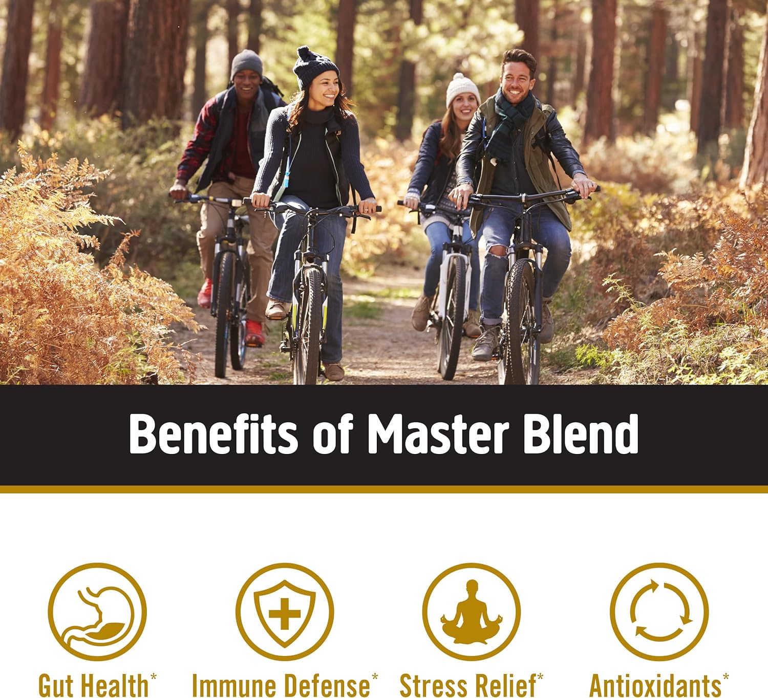 168 Count OM Mushroom Superfood Master Blend Capsules with Adaptogens for Immune Health and Stress Relief, 10 Mushroom Complex