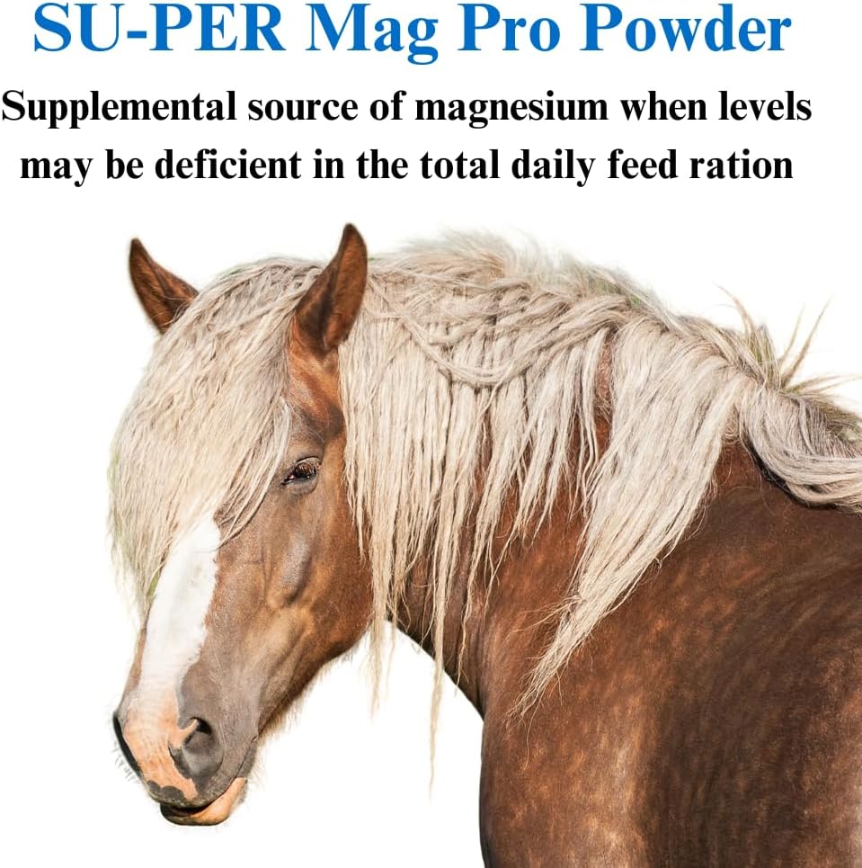 16lb SU-PER Mag Pro Horse Calming Supplement - Magnesium for Horses - Supports Normal Behavior & Calming - 8 Month Supply