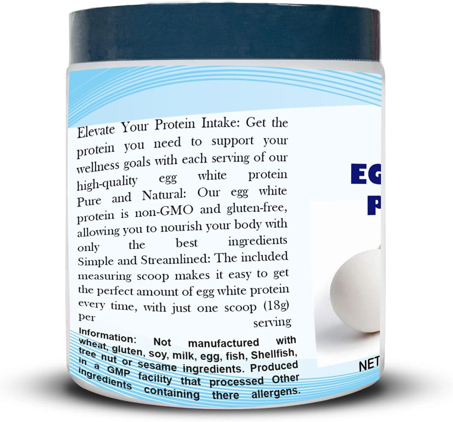16oz (450g) Organic Egg White Protein Powder from Leafy Greens - All-Natural Supplement