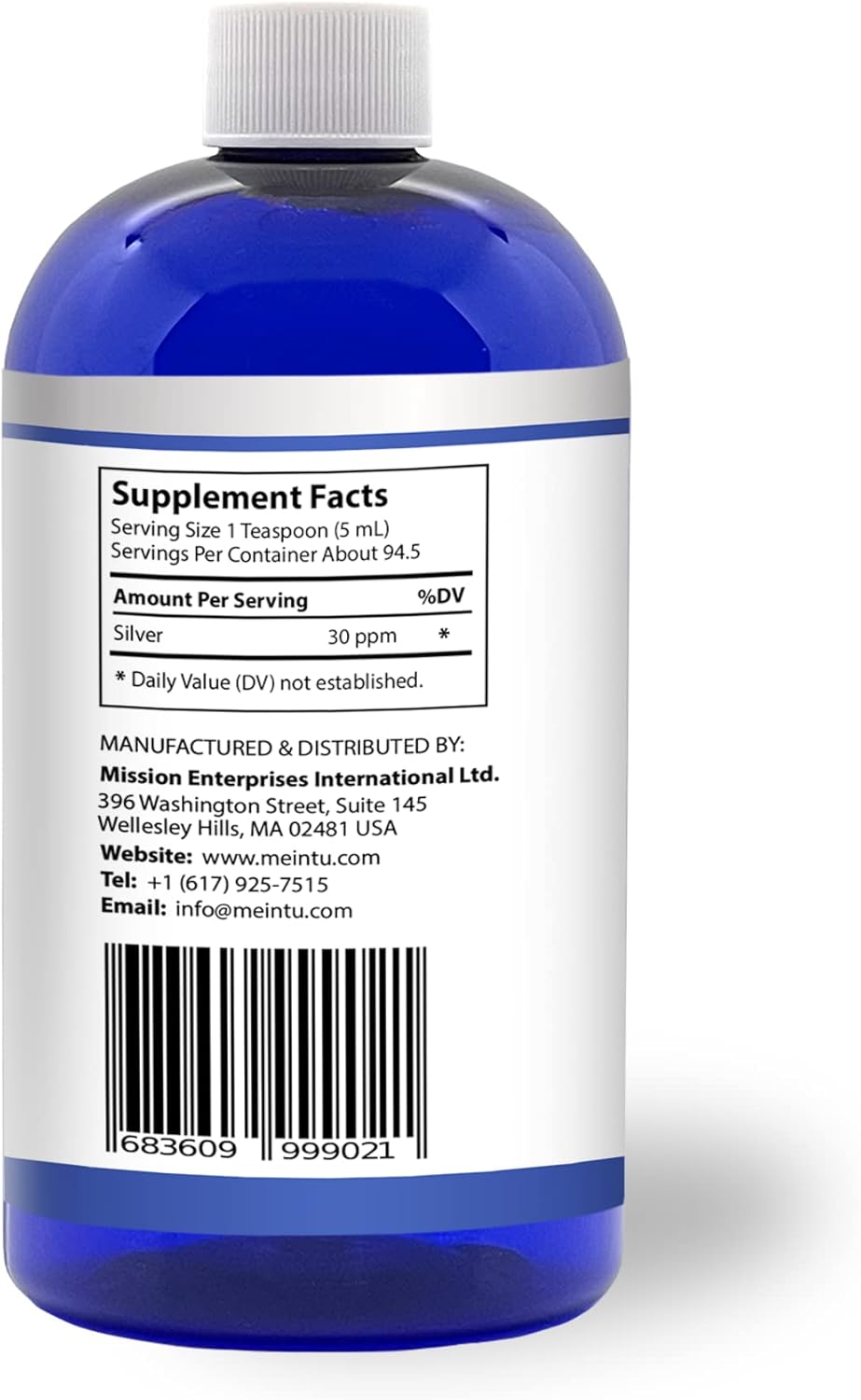 16oz Economy Refill Size Human™ by MEINTU Ultra-Pure Colloidal Silver for Immune Support - Premium Ionic Silver Hydrosol Supplement for Adults, Children, and Pets
