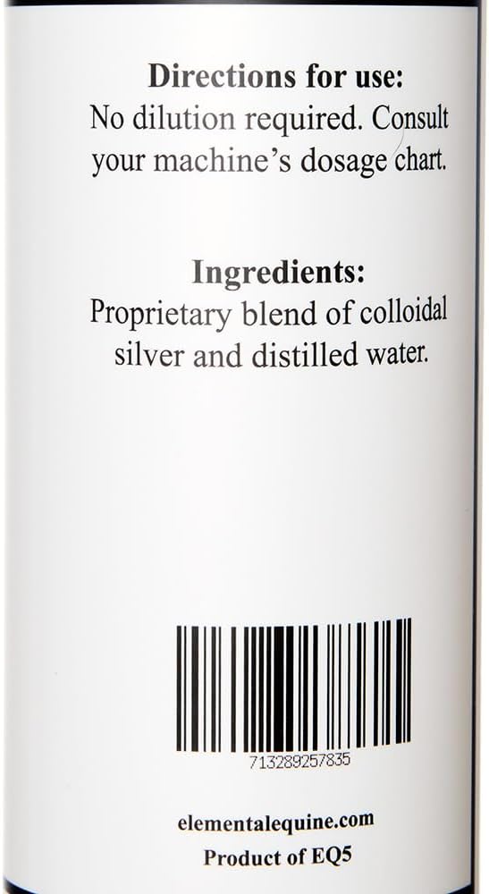 16oz Elemental Equine Colloidal Silver Nebulizer Solution for Horses - EQ5UINE Formula