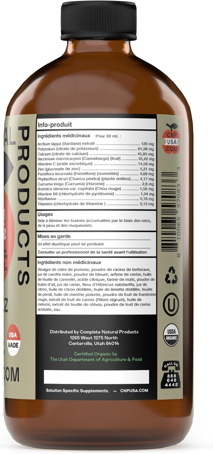 16oz Glass Bottle Complete Natural Products Kidney Cleanse Supplement