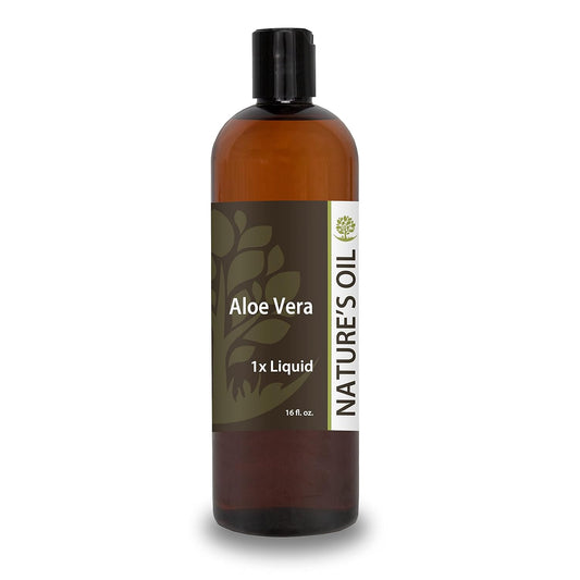 16oz Nature's Oil Aloe Vera Liquid Extract - Pure Aloe for Skin, Hair, and DIY Care