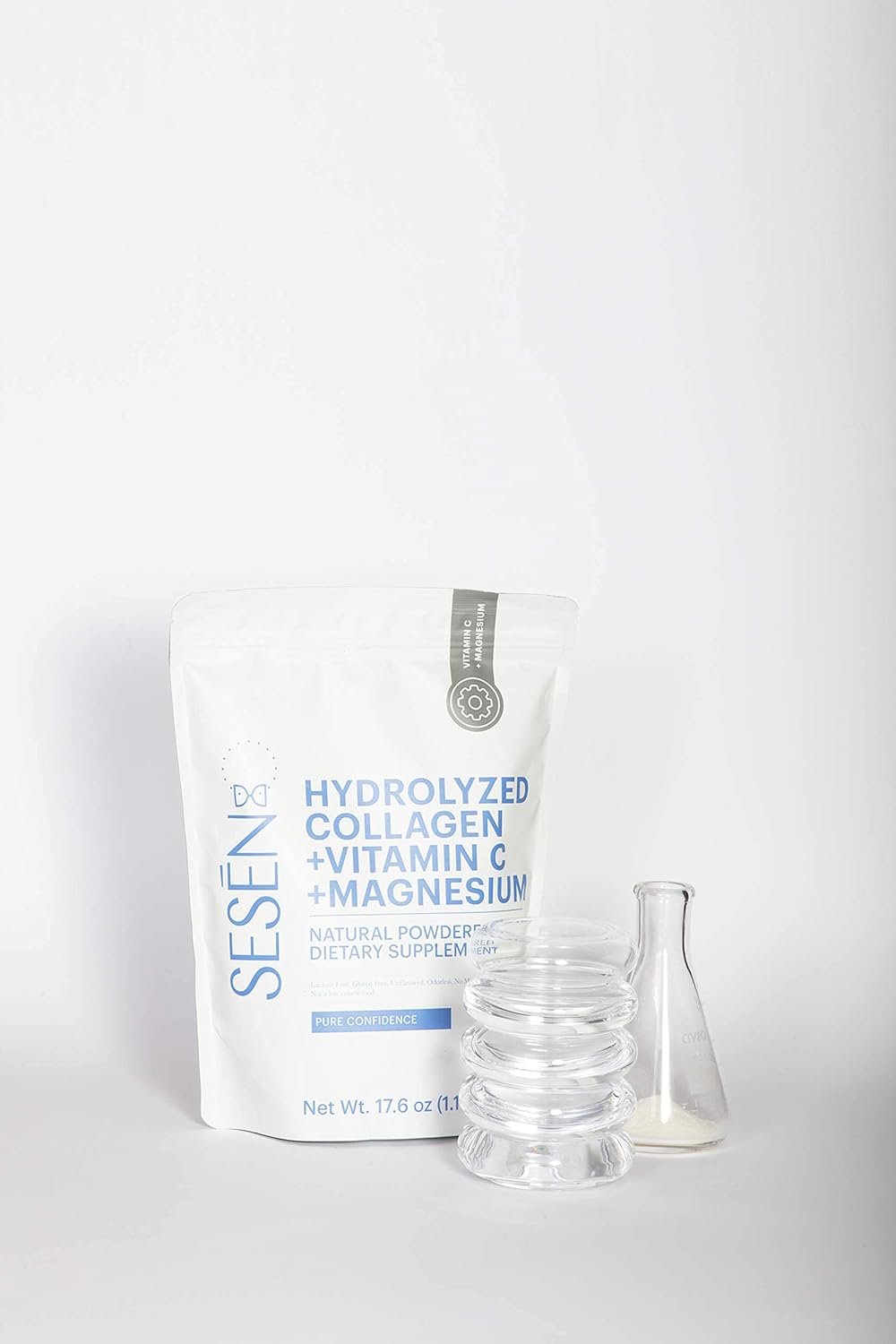 17.6 oz Blue SESN Hydrolyzed Collagen with Vitamin C and Magnesium Powder