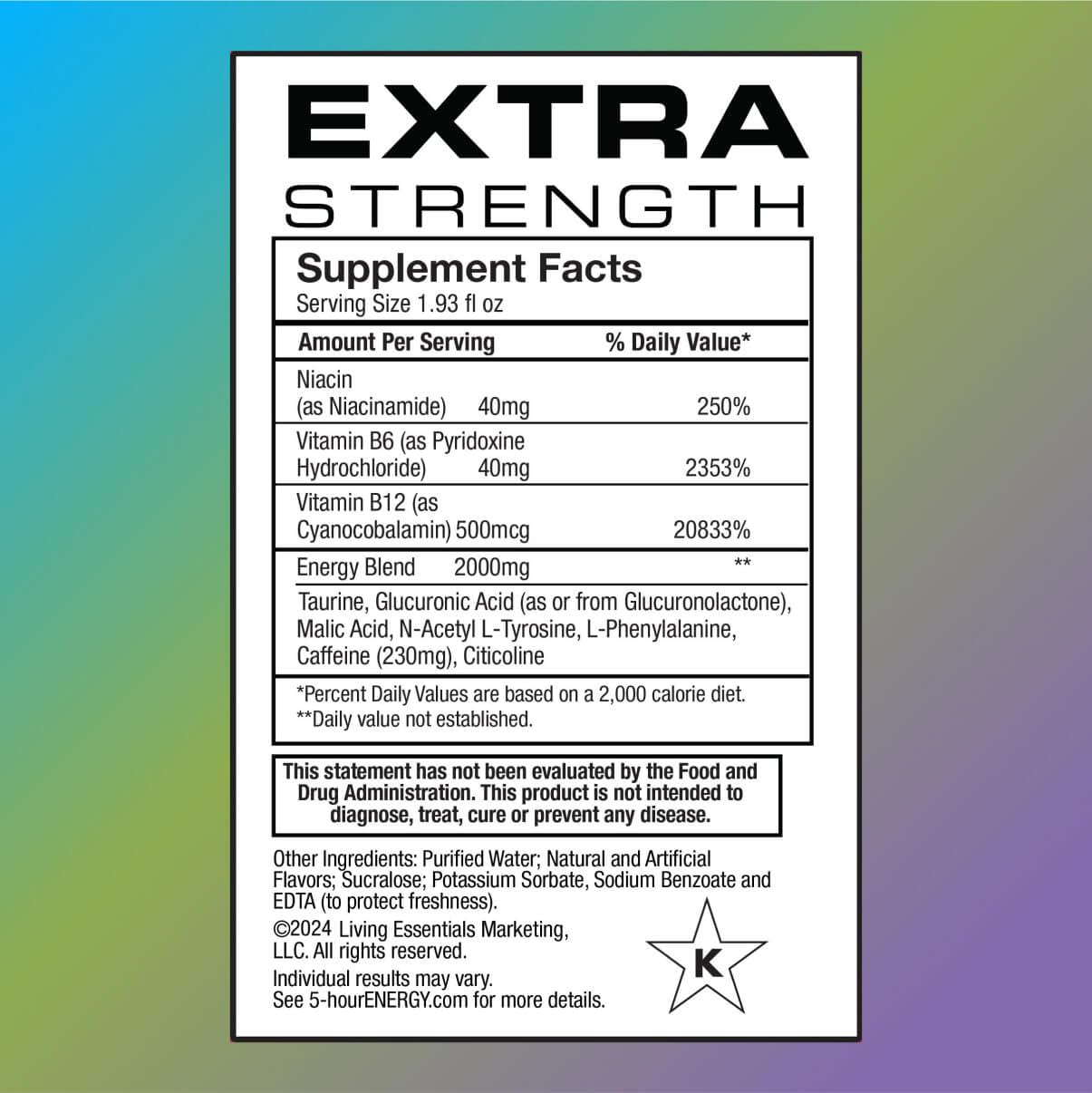 18-Count 5-Hour Energy Extra Strength Shots Variety Pack - Tropical Burst, Hawaiian Breeze, Watermelon Flavors, 1.93 fl oz